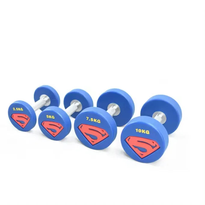 Wholesale PU Coat Iron Cast Dumbbell Fitness and Bodybuilding US Captain 5kg  Rubber Dumbbell