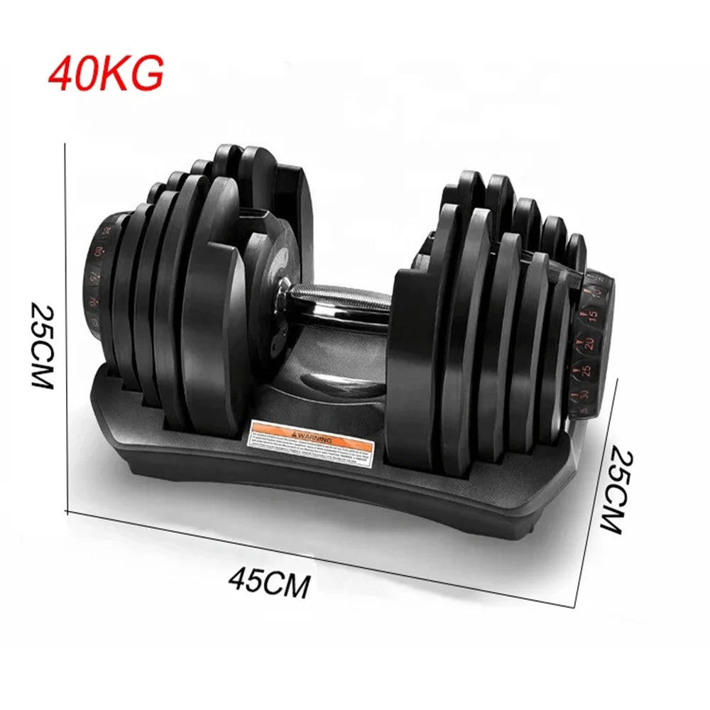 Spain In Stock Fast Delivery 5-40kg Adjustable Weights Dumbbells Set Weight Training Steel Arm Workout Fitness For Gym Household