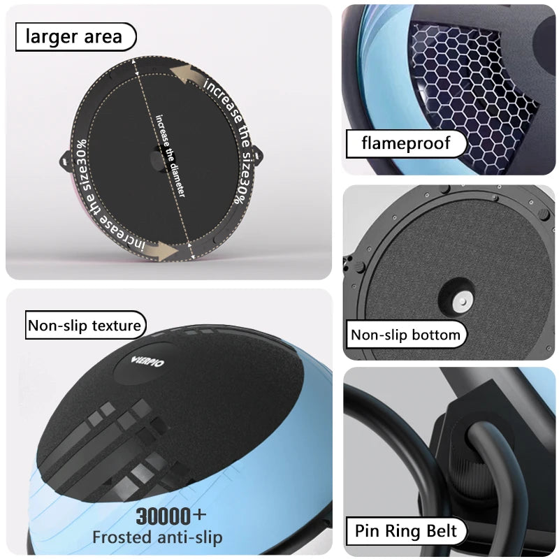 New LERPIO Safe & Explosion-Proof PVC Durable Blue/Pink Pilates Fitness Half Ball Thickened Yoga Balance Ball Equipment