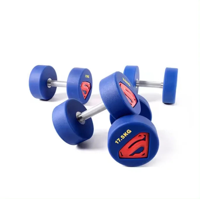 Wholesale PU Coat Iron Cast Dumbbell Fitness and Bodybuilding US Captain 5kg  Rubber Dumbbell