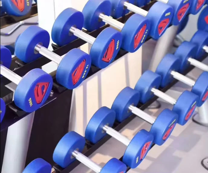 Wholesale PU Coat Iron Cast Dumbbell Fitness and Bodybuilding US Captain 5kg  Rubber Dumbbell