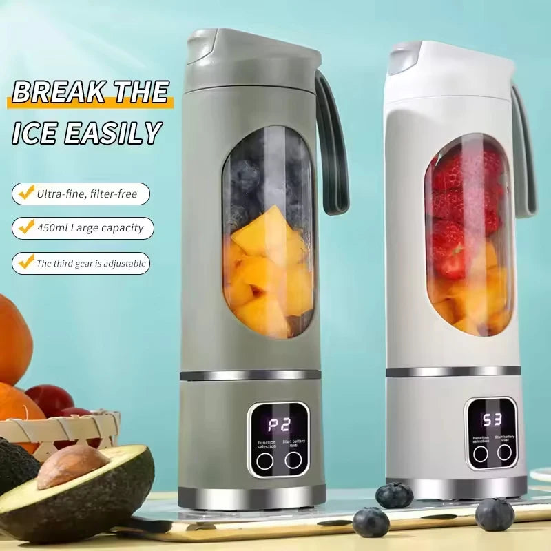 Wireless Usb Charging Mini  Blender Portable Blender Mini Fresh Fruit Juicer Hand Blender