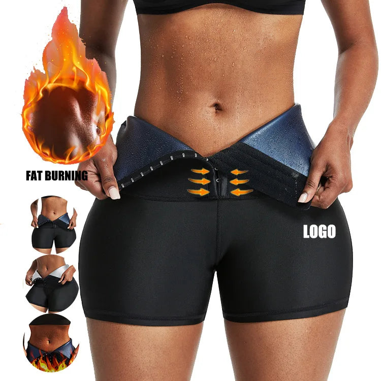 Sauna Suit Sweat Pants With High Waist Slimming Shorts Compression Thermo Workout Fitness Thighs Body Shaper