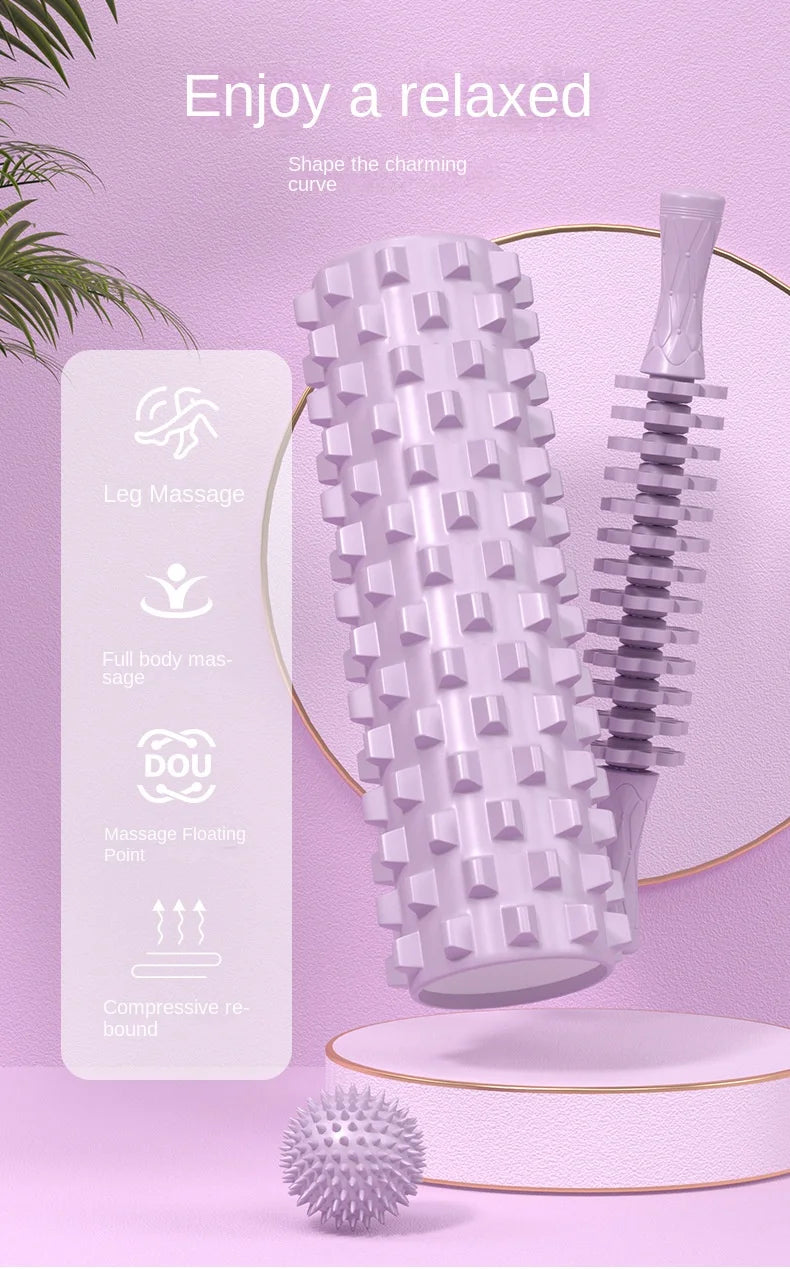Wholesale Yoga and Pilates Sports Muscle Massage Relaxers, Foam Rollers, Fascia Balls, and Massage Stick Three-piece Sets