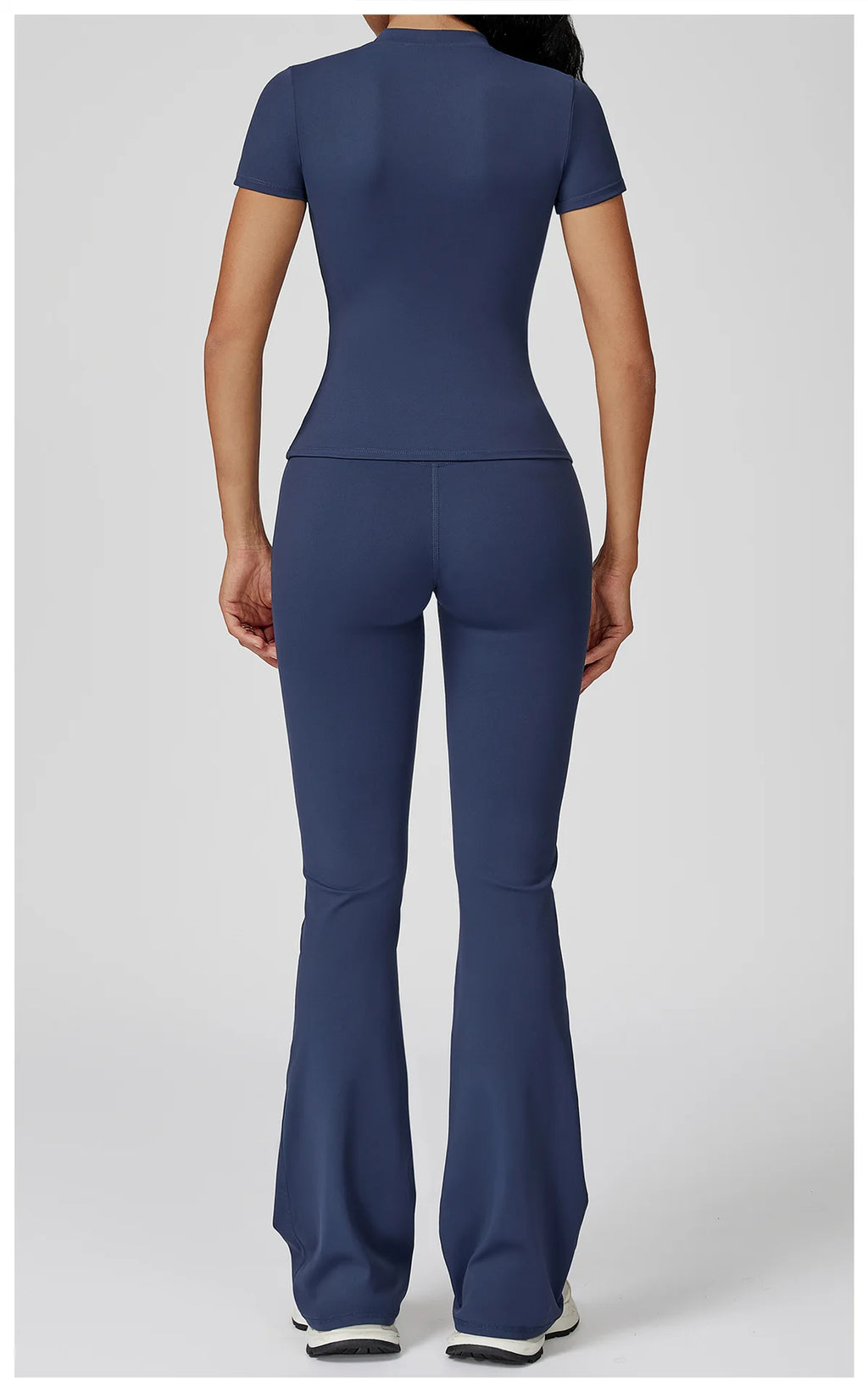 Women  Yoga Set 2PCS Workout Set Sportswear Gym Clothing Fitness Long Sleeve High Waist Leggings Cycling Shorts Sports Suits