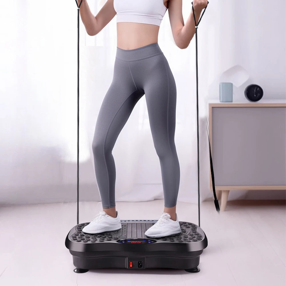 Vibration Plate Exercise Machine Bluetooth-Compatible Rhythm Machine Adjustable Speed Full Body Shaker Workout Vibrate Platform