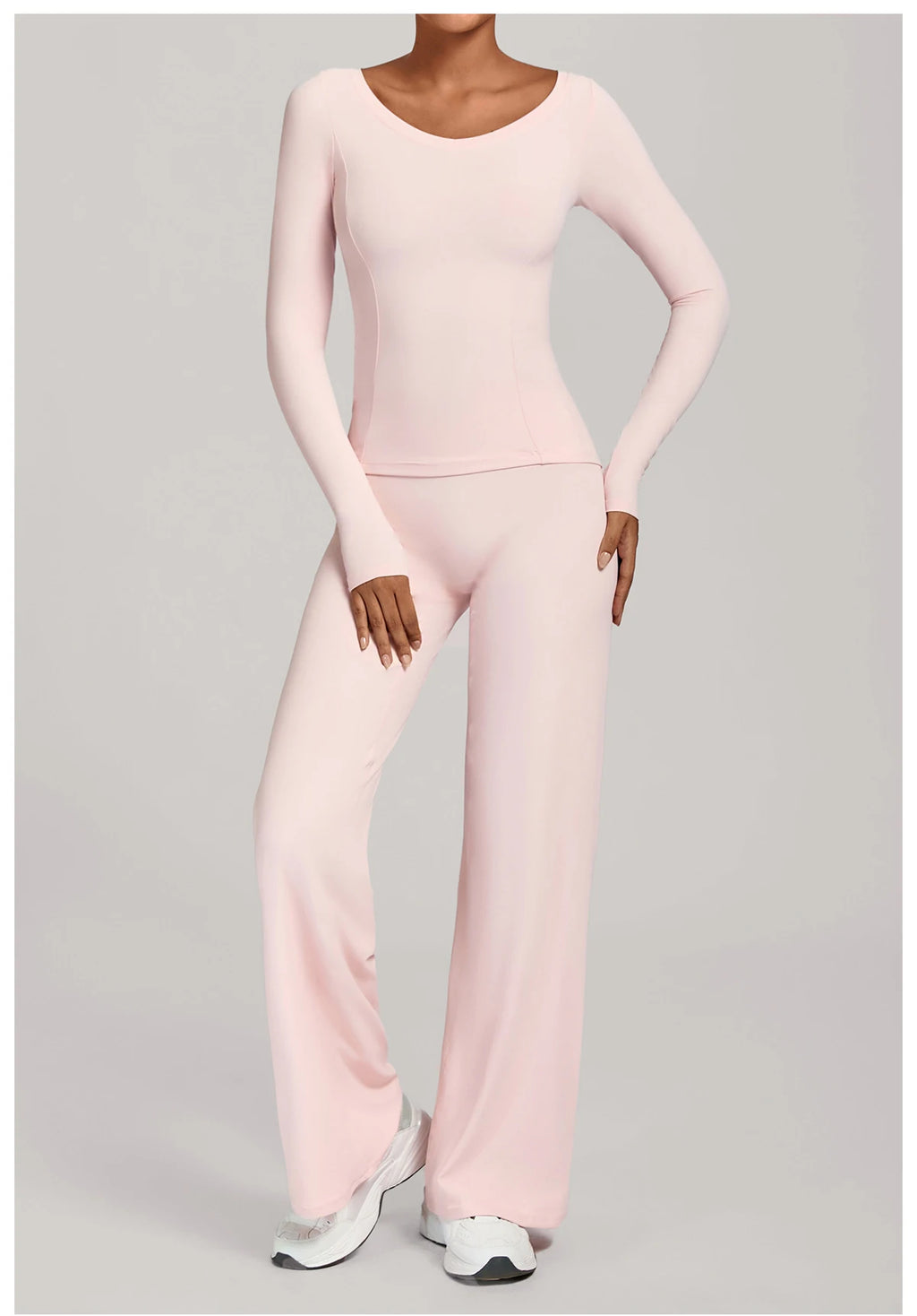 SWELTERING 2PCS Yoga Workout Suits  Women Athletic Wear Gym Legging Fitness Set Sports Long Sleeve Suits Female Sportswear