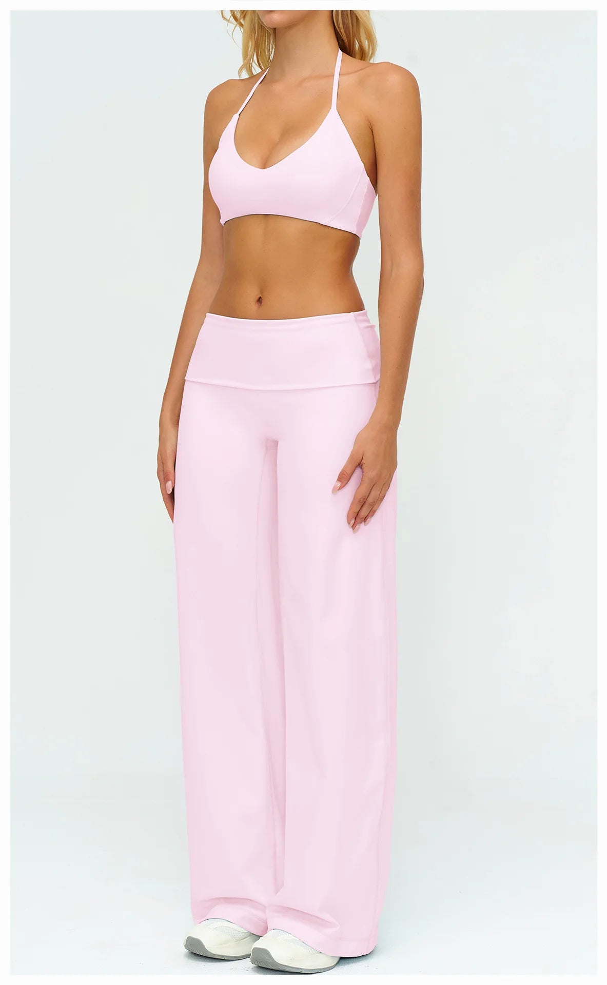 Wide-leg Pants Yoga Fitness Exercise Elastic Bell Bottom Pants Gym Clothing Women Casual Outdoor Running Sports Yoga Pants