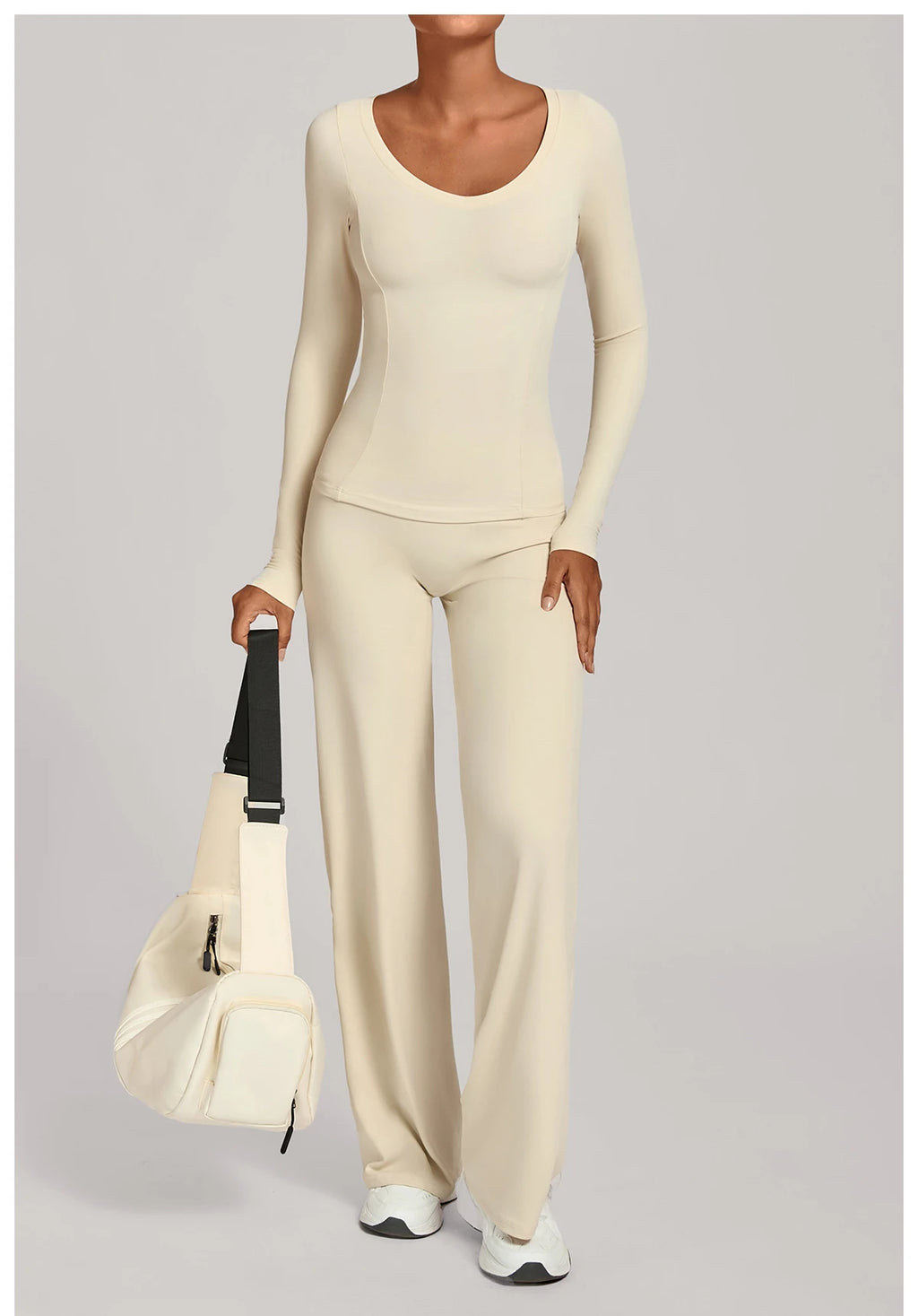 SWELTERING 2PCS Yoga Workout Suits  Women Athletic Wear Gym Legging Fitness Set Sports Long Sleeve Suits Female Sportswear