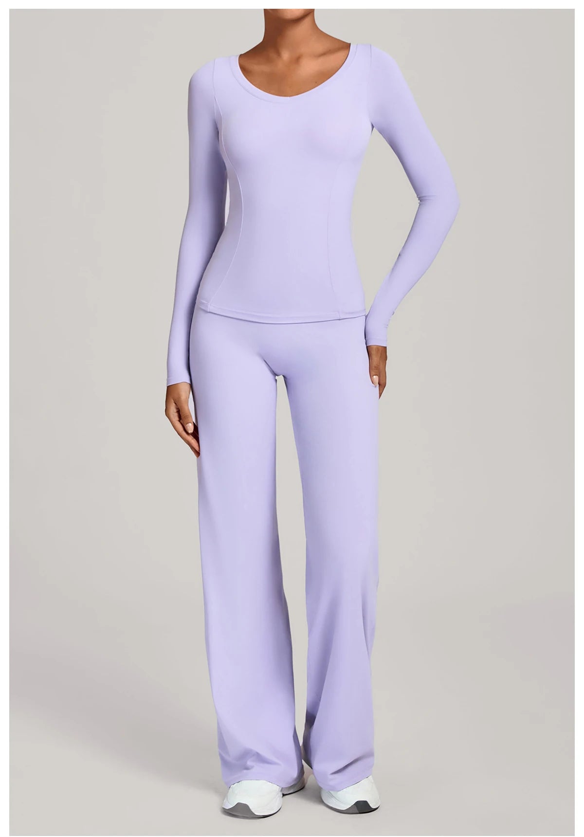 SWELTERING 2PCS Yoga Workout Suits  Women Athletic Wear Gym Legging Fitness Set Sports Long Sleeve Suits Female Sportswear