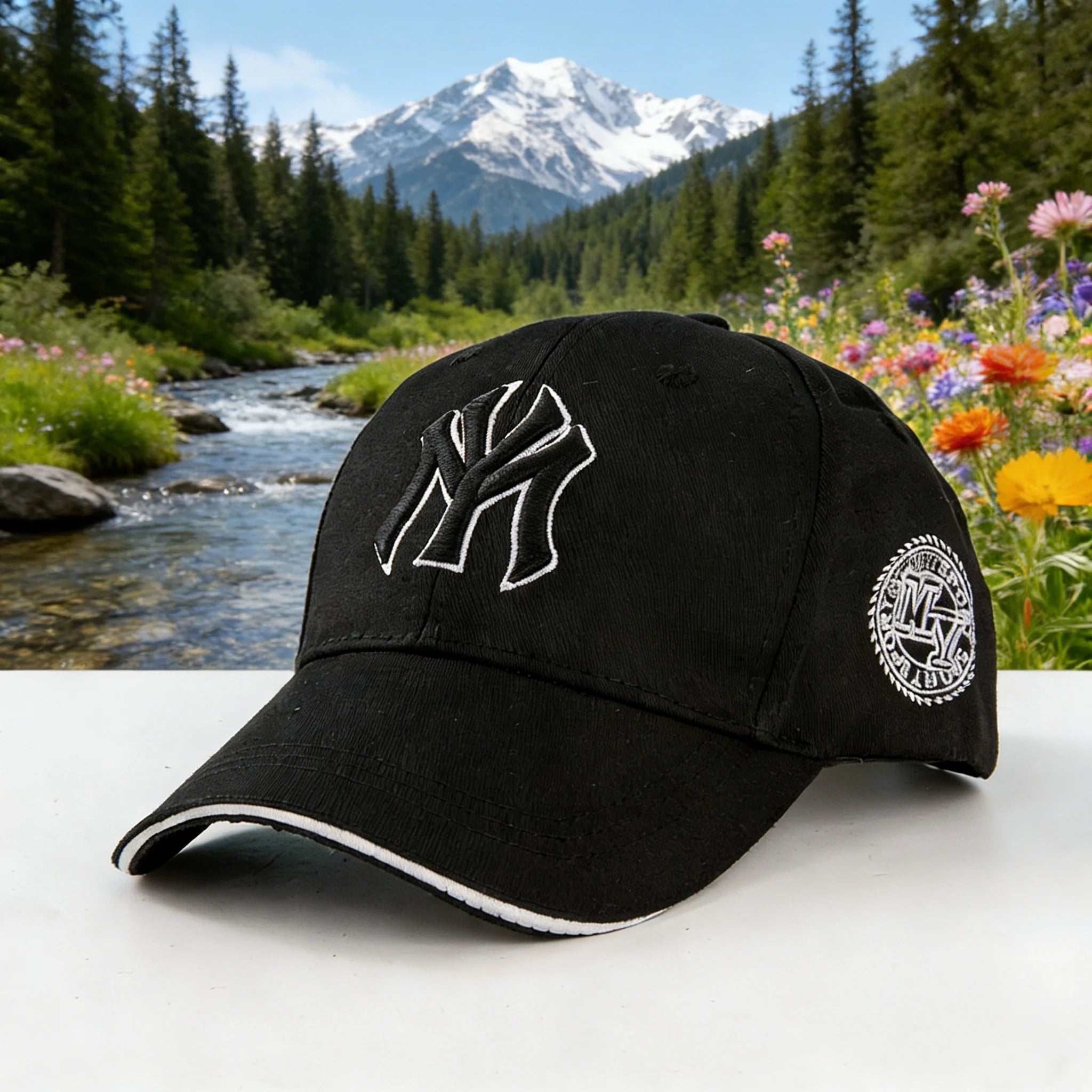 Fashionable baseball cap: Enhance your outdoor Image! Featuring classic New York logos and retro badges, it is both fashionable