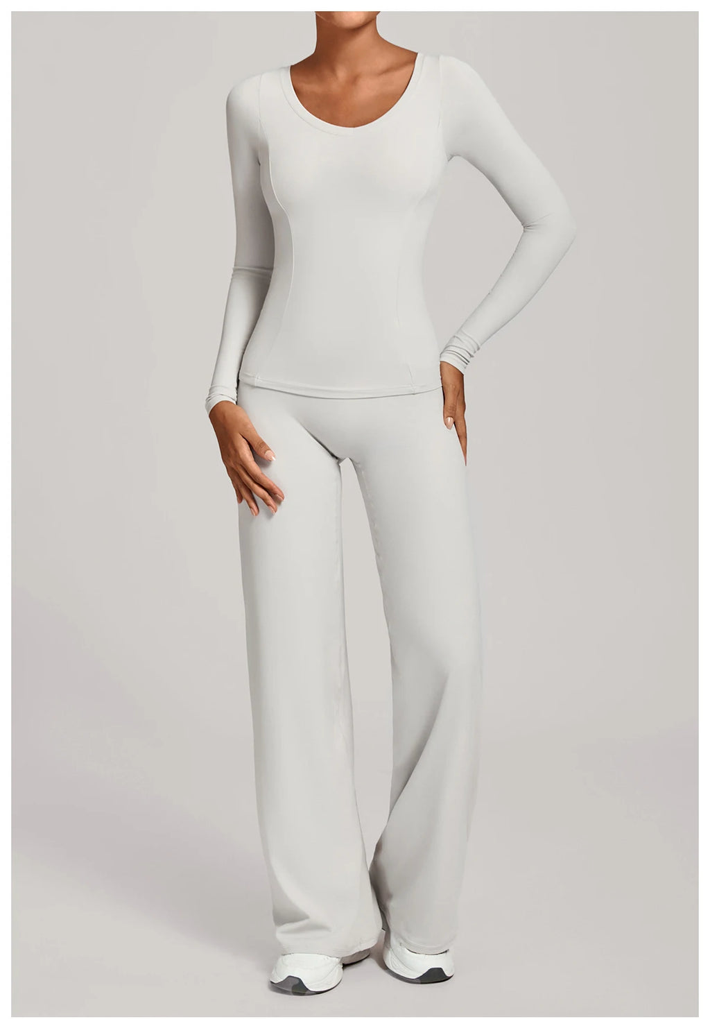 SWELTERING 2PCS Yoga Workout Suits  Women Athletic Wear Gym Legging Fitness Set Sports Long Sleeve Suits Female Sportswear