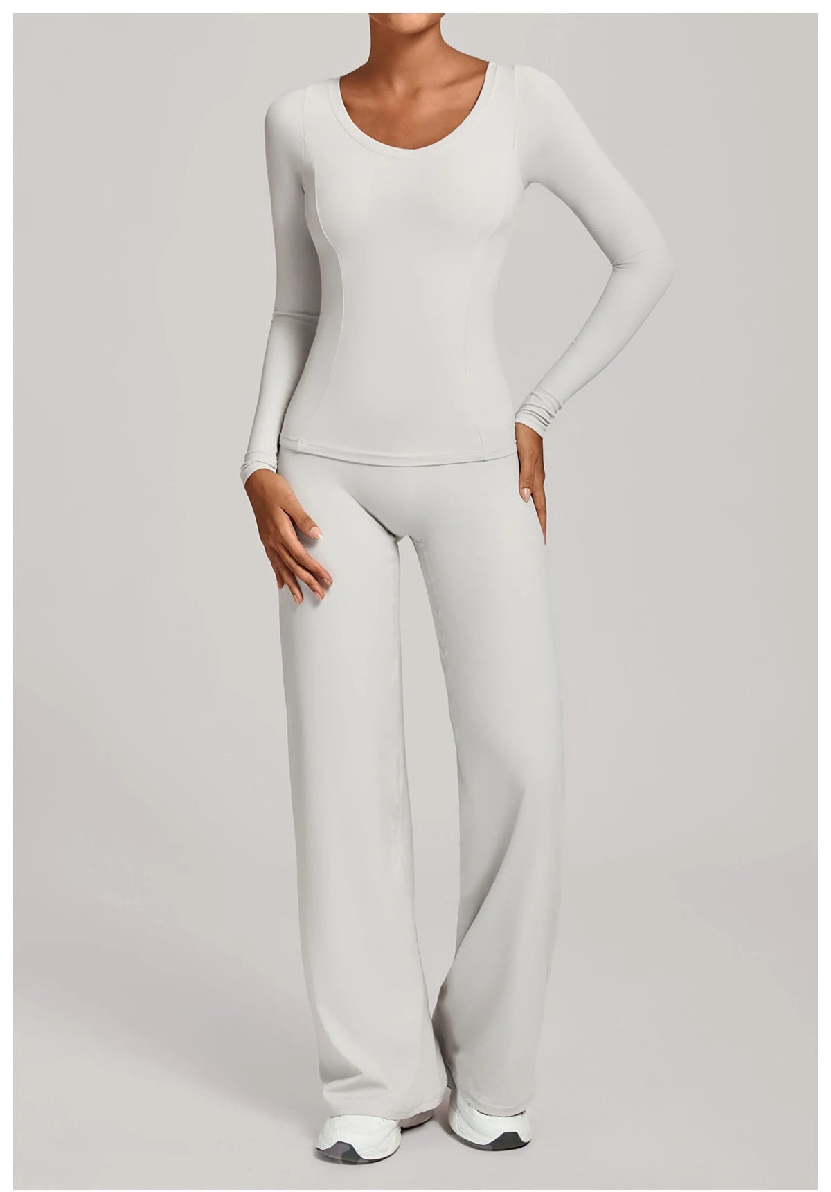 SWELTERING 2PCS Yoga Workout Suits  Women Athletic Wear Gym Legging Fitness Set Sports Long Sleeve Suits Female Sportswear