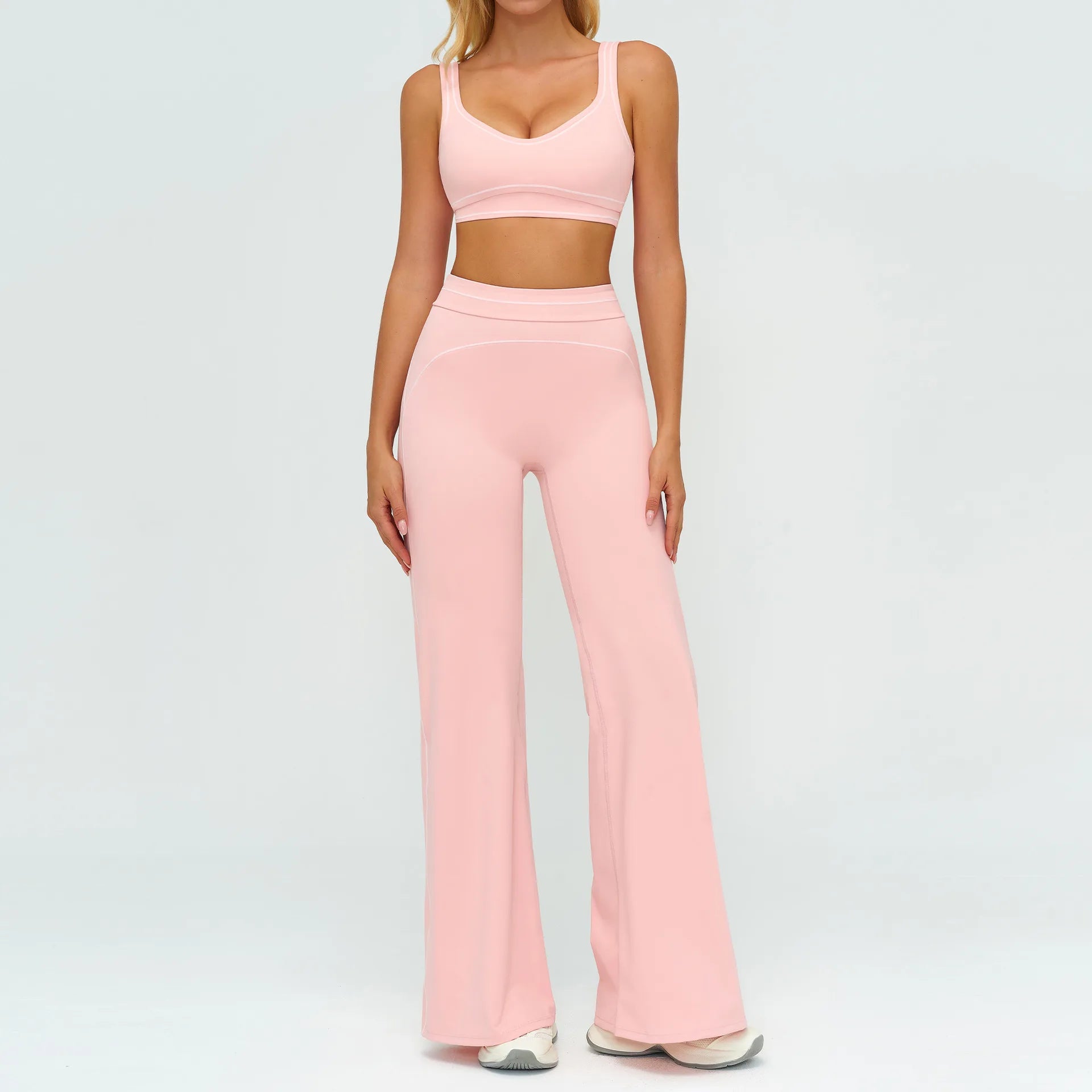 Women's Tracksuit Yoga Set 2PCS Sport Suit Gym Wear Workout Clothes Gym Outfits High Waist Legging Fitness Bra Set Sports Suits