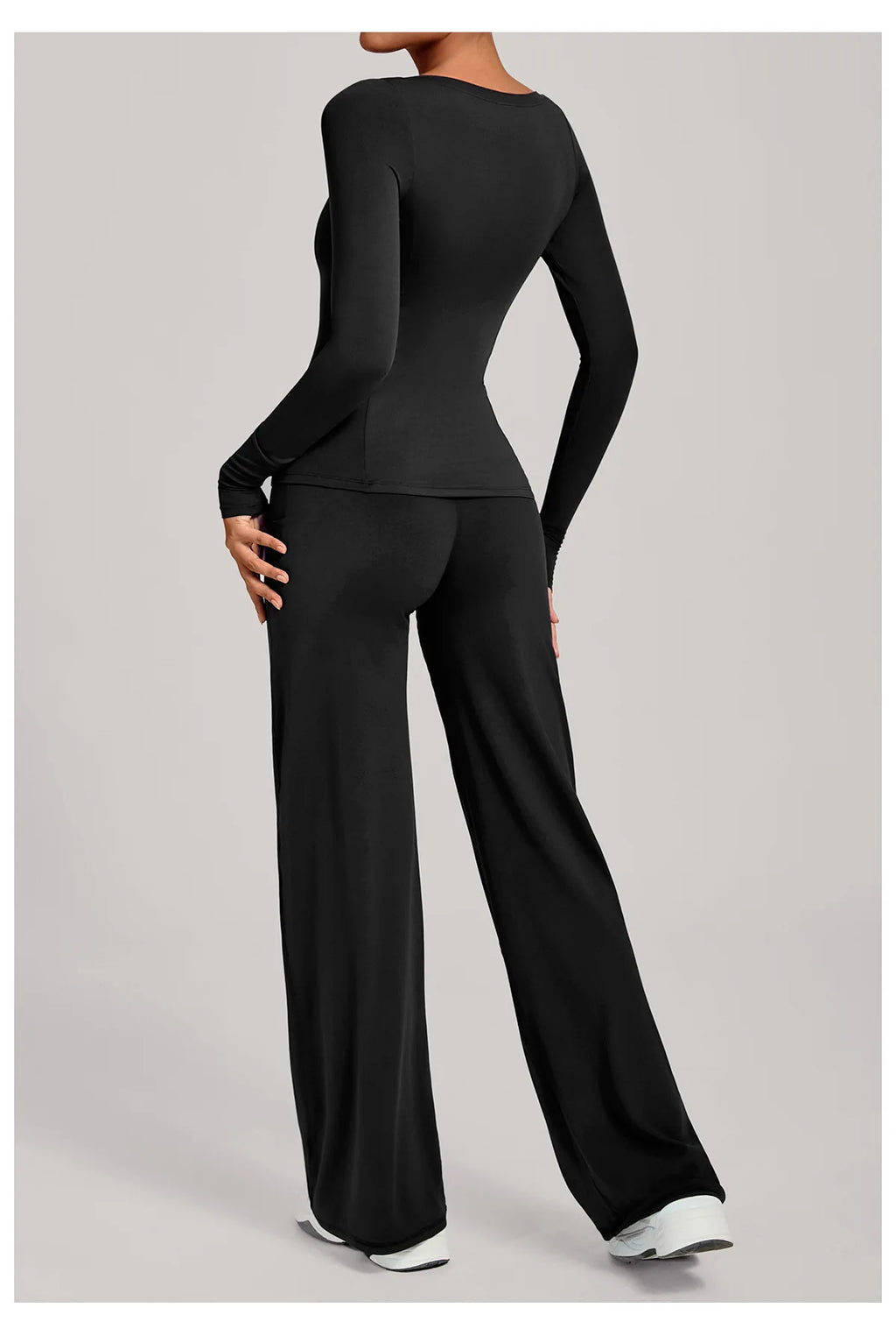 SWELTERING 2PCS Yoga Workout Suits  Women Athletic Wear Gym Legging Fitness Set Sports Long Sleeve Suits Female Sportswear