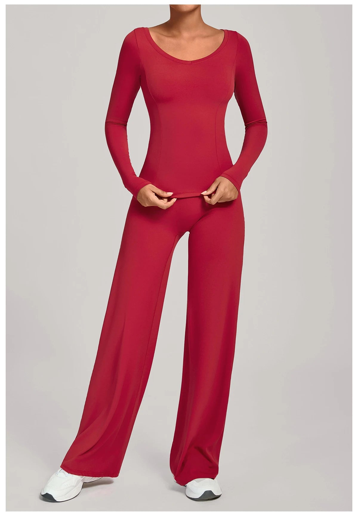 SWELTERING 2PCS Yoga Workout Suits  Women Athletic Wear Gym Legging Fitness Set Sports Long Sleeve Suits Female Sportswear