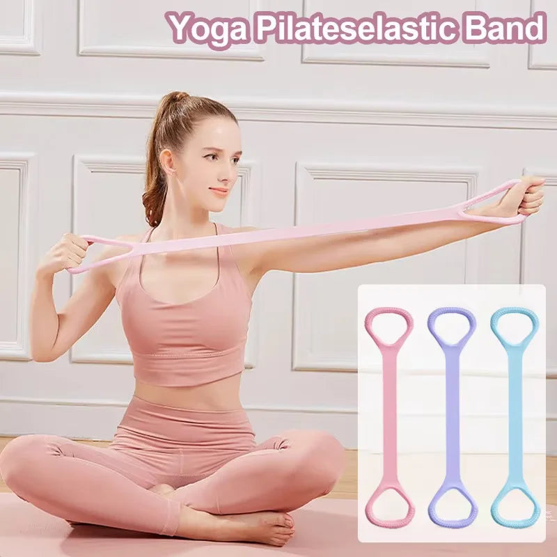8 Fitness Workout Resistance Band Arm Back Shoulder Exercise Elastic Training Band Yoga Pilates Physical Therapy Equipment