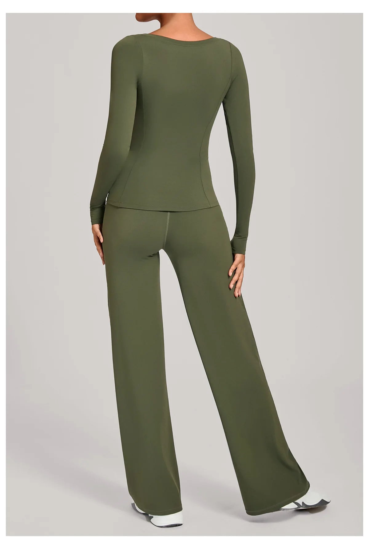 SWELTERING 2PCS Yoga Workout Suits  Women Athletic Wear Gym Legging Fitness Set Sports Long Sleeve Suits Female Sportswear