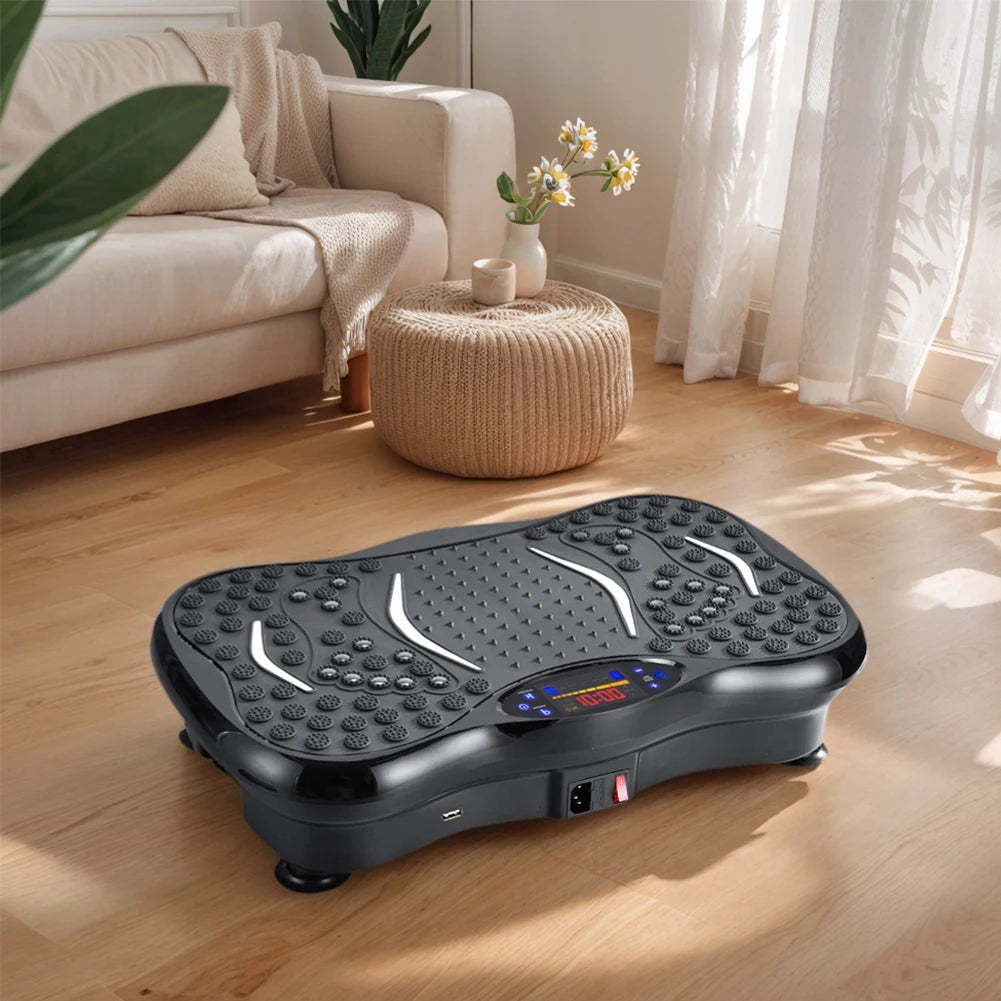 Vibration Plate Exercise Machine Bluetooth-Compatible Rhythm Machine Adjustable Speed Full Body Shaker Workout Vibrate Platform