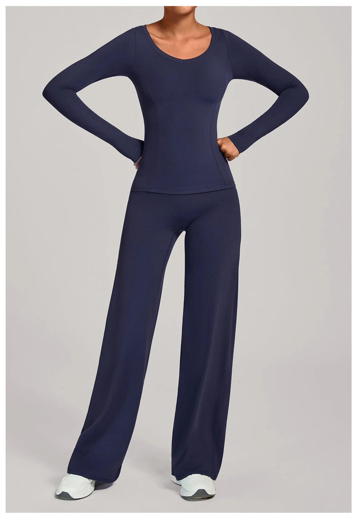 SWELTERING 2PCS Yoga Workout Suits  Women Athletic Wear Gym Legging Fitness Set Sports Long Sleeve Suits Female Sportswear