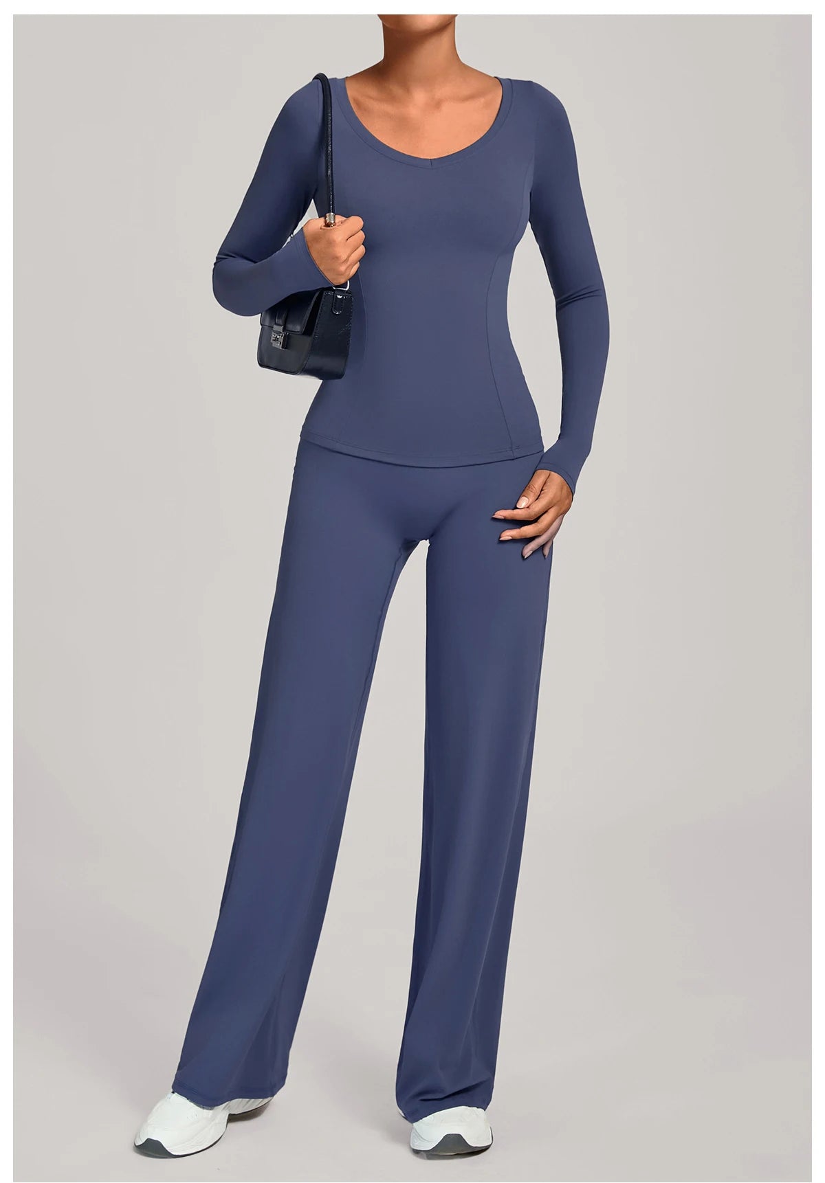 SWELTERING 2PCS Yoga Workout Suits  Women Athletic Wear Gym Legging Fitness Set Sports Long Sleeve Suits Female Sportswear