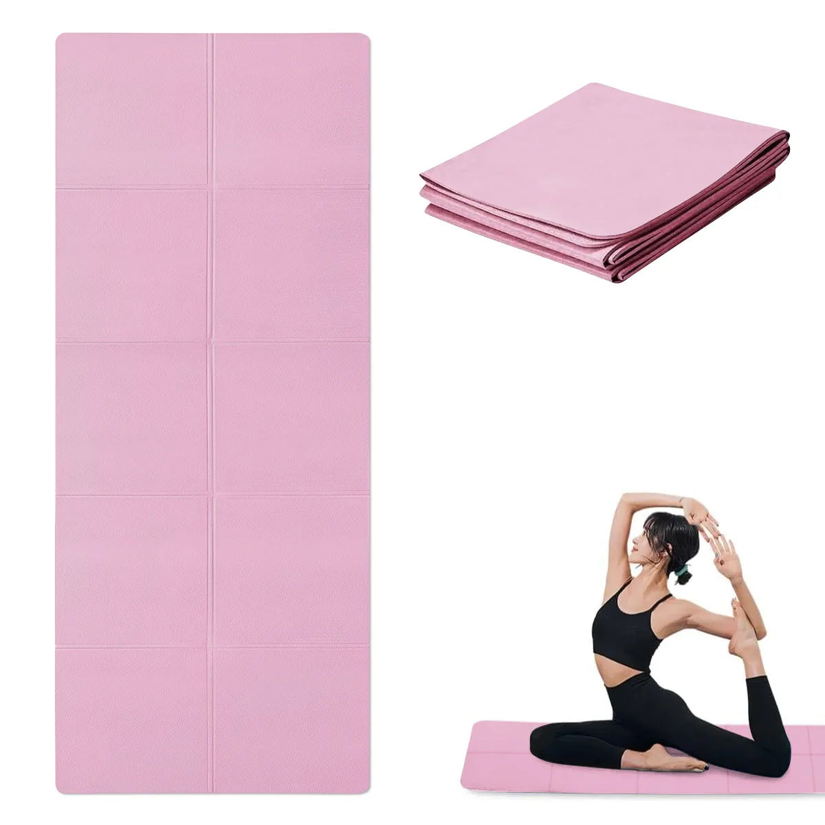 Yoga Mat Pilates Fitness Mat 3/4/6mm Thicknes Non Slip Yoga Cushion Travel Fitness Exercise Pad for Women Home Gym Floor Workout