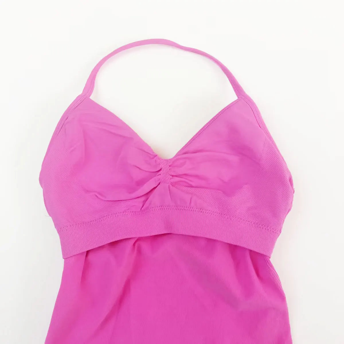 NCLAGEN Gym Longline Strappy Top Women Seamless Yoga Tank With Removable Pads V Neck Workout Clothes Sports Running Fitness Vest