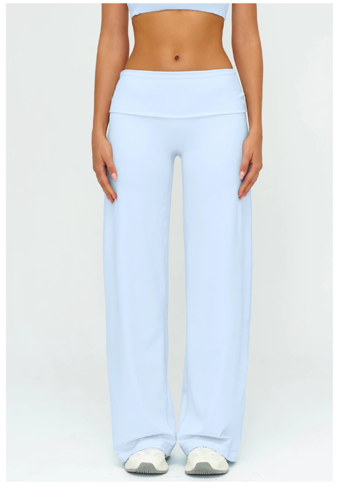 Wide-leg Pants Yoga Fitness Exercise Elastic Bell Bottom Pants Gym Clothing Women Casual Outdoor Running Sports Yoga Pants