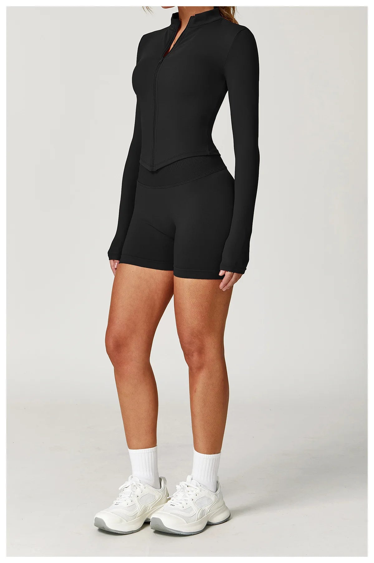 Seamless Yoga Set Gym Clothes 2PCS Women Sportswear Yoga Suits Tracksuits Fitness Long Sleeved Jacket Sports Bra Gym Leggings