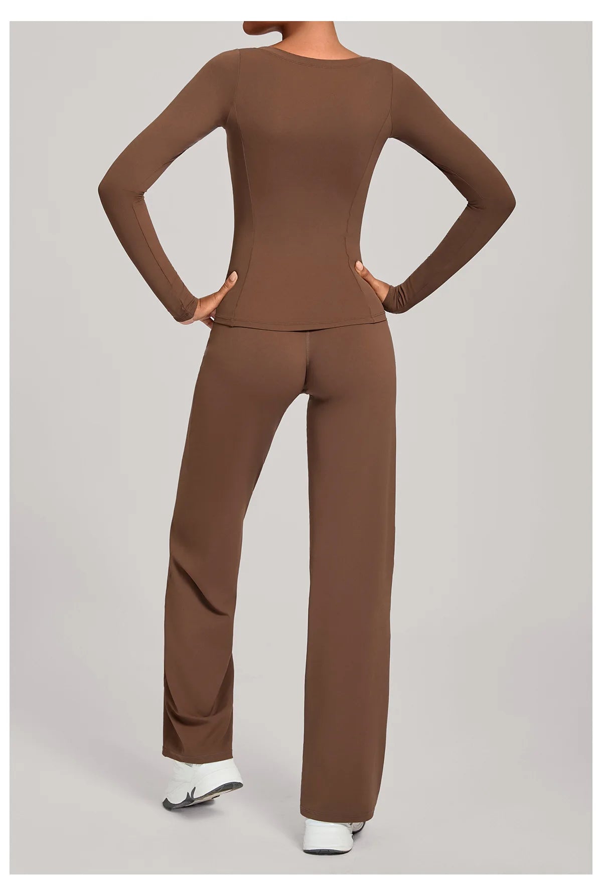 SWELTERING 2PCS Yoga Workout Suits  Women Athletic Wear Gym Legging Fitness Set Sports Long Sleeve Suits Female Sportswear