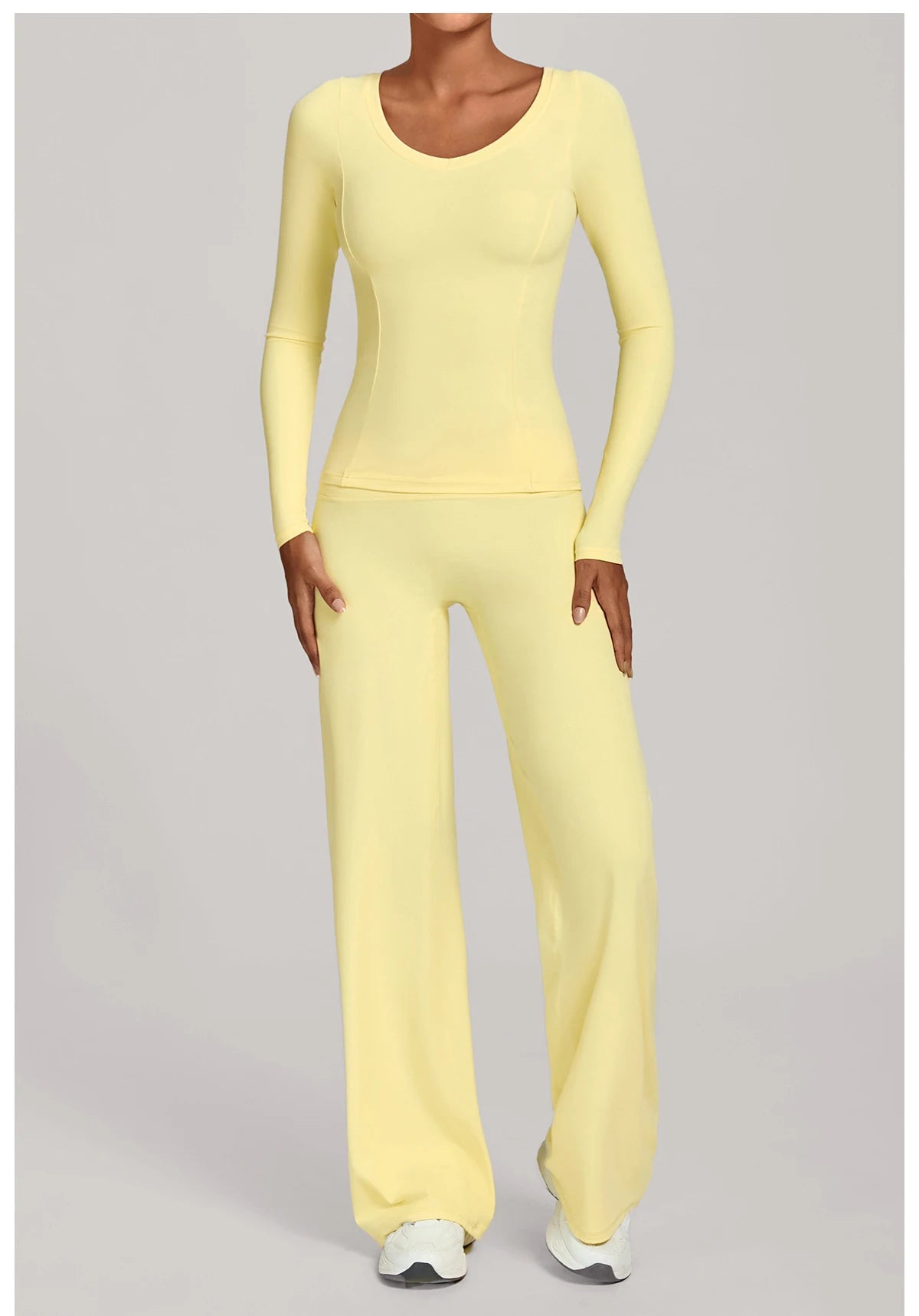 SWELTERING 2PCS Yoga Workout Suits  Women Athletic Wear Gym Legging Fitness Set Sports Long Sleeve Suits Female Sportswear