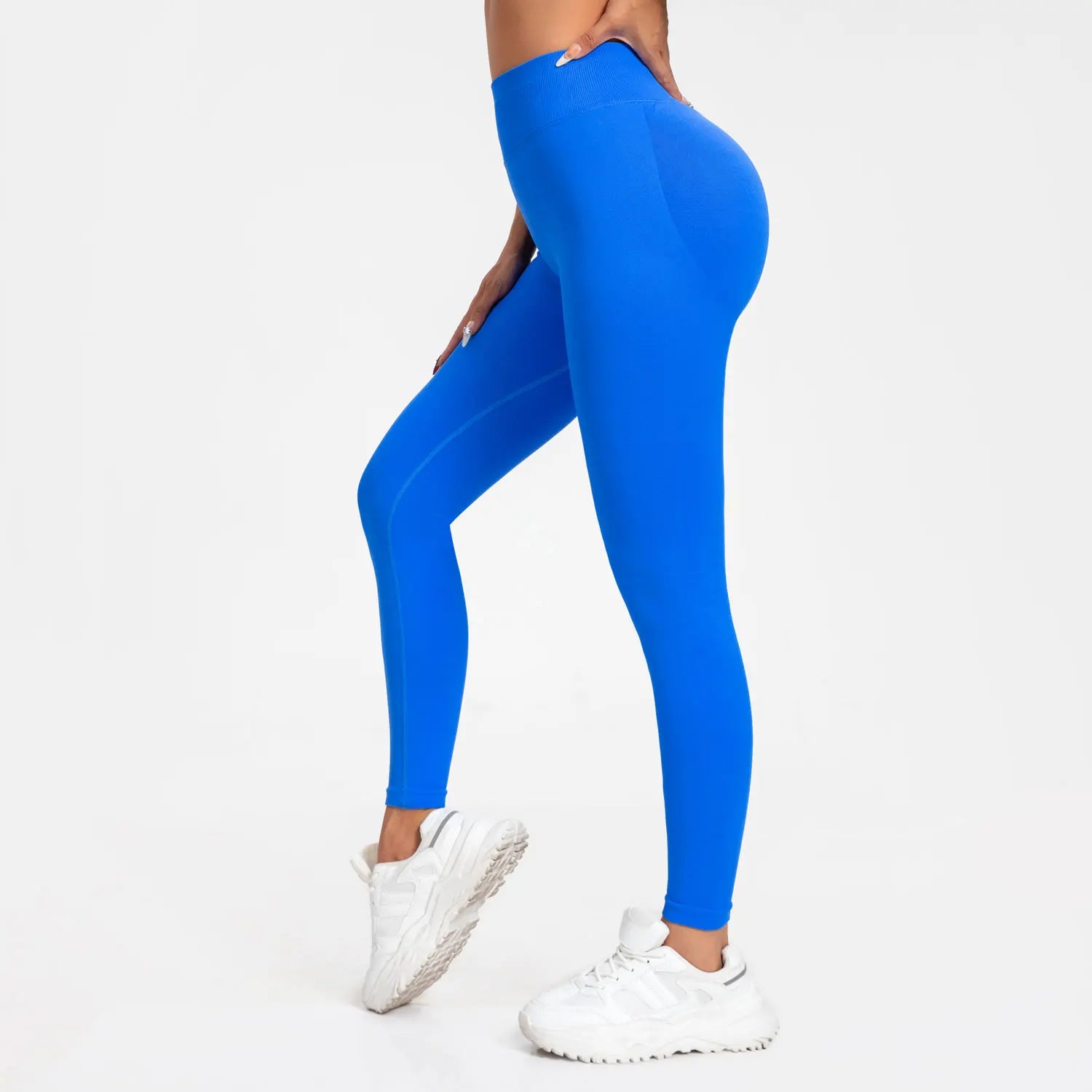 NCLAGEN Impact Leggings Women Seamless Sports Yoga Pants Low Ribbed Band Gym clothes Fitness Workout wear Scrunch Bum Tights